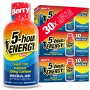 5 tunnin ENERGY Shots Säännöllinen vahvuus, Berry Flavor, 30 Count, 1,93 Fl Oz, Sokeriton, Zero Calories, Aminohapot ja Essential B Vitamiinit, Ruokavaliolisä, Tunne hälytys ja energized, 200 mg kofeiini