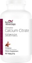 Bariatric Advantage Calcium Citrate purutabletti 500 mg D3-vitamiinia bariatriselle kirurgialle potilaille, mukaan lukien mahalaukun ohitus ja hihanpohjan gastrektomia, alhainen sokeri - kaneli makula, 90