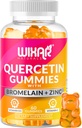 Quercetin Gummies - Quercetin 500 mg kanssa bromelaiini, sinkki, C-vitamiinin ja D3 - Quercetin Gummy lisäravinteet immuunitukea ja allergia - immuniteetti Booster Vitamiineja täydentää ... 60 puristaa