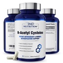 1MD Nutrition NAC Supplement N-Acetyl Cysteine - NAC 600 mg - Antioksidantti tukee detoxia ja glutationia Tuotanto - N Acetylkysteiini hengitysteiden täydentää keuhkojen terveyteen - 60 kapselia