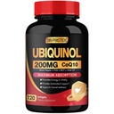 DRFOSTER Coq10 Ubiquinol 200 mg, Coq10 200 mg Softgels, Max Imeytyminen Ubiquinol E & PQQ & Black Pepper, Tehokas antioksidantti, 120 Softgels
