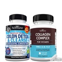 BioSchwartz 15 päivän puhdistus Colon ja Gut Health Plus Hydrolysed Collagen Peptide kapselit (45 päivän toimitus)