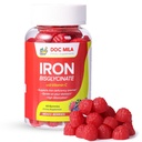 Rauta täydentää lapsille ja aikuisille - Iron Bisglysinaatti Gummies 25mg Liposomal VIT C - Kelatoitua rautaa täydentää naisille ja miehille - 60 Gummies, 1 kuukausi Supply