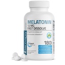 Bronson Melatoniini 12mg Nopeasti liuottamalla Nighttime Sleep Aid Support & Rentoutus Tuki, 180 Piparminttu Kasvisruoka Lozenges