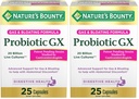 Nature's Bounty Probiotic GX, auttaa ajoittaisen kaasun ja turvotusta, Ruokavalion täydentää, Ruoansulatusterveys, 25 kapselia (Pack of 2)