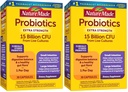 Nature Made Probiotics for Dgestive Health Extra Strength 15 miljardia PMY Live Cultures,Probiotics for Women and Men,30 Probiotic Capsules,30 Day Supply,(Pack of 2)