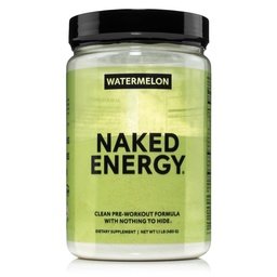 NAKED Watermelon Energy - Clean Pre Workout Supplement for Men and Women, NSF Certified, Vegan Friendly, No Added Sweeteners, Colors Or Flavors - 30 Servings