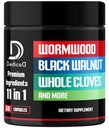 Wormwood Capsules Supplement - uutettu Black Walnut, Mausteneilikka, Turmeeric, Apple, Berberine HCl & More - 11 Ainesosat yhdistetty immuunijärjestelmä, kehon hallinta - 60 kapselia