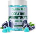 Kreatiini Monohydraatti Gummies 5000 mg miehille ja naisille, Creatiini Monohydraatti lihasten vahvuus, lihasten rakentaja, energia Boost, Pre-Workout täydentää(120 Count) - Blueberry maku