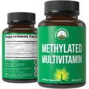 Metyloitu monivitamiini + Methylated B Complex Supplement. Trimetyyliglysiinillä (TMG), L-metyylifolaatilla, Metyyli B12 + B1 + B2 + B6 -vitamiinilla + koliinilla. MTHFR-lisä naisille ja miehille.