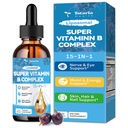 15-in-1 liposomaalinen B-vitamiinikompleksi Pro, sokeriton B-kompleksi, jossa B1, B2, B3 Niasinamidi, koliini, B5, B6, B7 Biotiini, inositoli, folaatti, B12, sinkki, luteiini, zeaksantiini, tauriini ja Vit. C, 2 fl oz