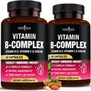 B-vitamiini Complex miesten ja naisten - valmistettu Yhdysvalloissa - B-komplex: B1, B2, B3, B5, B6, B7, B8, B9, B12-vitamiini C, Koliini, Inositol - energia, aivojen ja sydämen tuki täydentää - 120 Vegaani kapselit