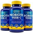 Nutrition Essentials Probiootit naisille ja miehille Natural Lactase Enzyme & Prebiotic Fiber for Digestive Health - 80prosenttia + vahvempi täydentää Gut Health Support - 3 luku 60 tablettia