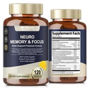 Totaria Brain täydentää muistia ja keskittyä, aivojen terveys L-tyrosiini, Alpha GPC, Ginkgo Biloba, Bacopa Monnieri, Nootropic Cognitive Support - ei-GMO, Gluteeniton (120 kreivit)