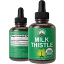 USDA Organic Milk Thistle Extract Vegan Liquid Drops. Maksa Detox Herbal Supplement. Nollasokeri, hyvä digestiolle ja Cleanselle. Pure Organic Milk Thistle Tincture täydentää naisten ja miesten