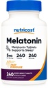 Nutricost Melatoniini 5 mg, 240 nopeasti liuotettavaa tablettia (Mixed Berry Flavor) - ei-GMO, gluteeniton