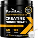 ForestLeaf Micronized Creatine Monohydraatti Powder - Maksimoi lihasten kasvua ja voimaa - makuamaton Creatine naisille ja miehille - 5G per tarjoilu - 100 tarjoilua