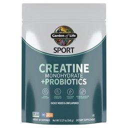Creatiini Monohydraatti Powder for Women and Men by Garden of Life, Micronized Pre Treout kanssa Probiootit lihas, vahvuus, suorituskyky, urheilu Amino energia, Noin 60 Helppo sekoittaa makuttomia tarjoiluja
