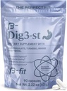 B-FIT Ruoansulatus Herbal Supplement - inkivääri juuri, kurkuma, Fenkoli ja Cuachalate - 60 kapselia - 100% Natural Formula Easy Digestion & Vatsan Comfort - Käytä ennen ateriaa