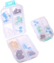 1Pack Travel Pill Organizer - 10 Osat pilleri tapauksessa, kompakti ja kannettava pillerilaatikko, täydellinen On-The-Go varastointi, pilleri haltija laukku valkoinen