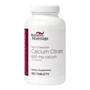Bariatric Advantage Non pureskeltava kalsiumsitraatti - bariatrista leikkausta sairastaville potilaille - 600 mg kalsiumia D3-vitamiinin kanssa - Mineraalit - 180 tablettia