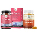 Bundle G-Curve Butt ja rintojen lisälaite pillereitä - kasviperäisten Enhanceer Saattaa tukea kehon veistos curves ja Turmeric Gummies aikuisille persikka maku - extra vahvuus yhteinen tuki Gummies