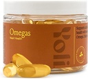 Yoli® - Omegas - Fish Oil Omega 3 -lisä D3-vitamiinilla - Fish Oil Capsules with EPA and DHA Omega 3 Fatty Acids for Heart Health Support