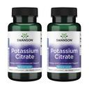 Swanson Kaliumsitraatti - Mineral Supplement Promoting Heart Health & Energy Support - Aids Optimal Hermo & Munuaisten toiminta luonnollisia ainesosia - (120 kapselia, 99 mg Each) (2 pakkaus)