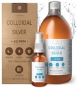 Premium Kolloidinen hopea ● Optimaalinen Concentration Formula, Pienemmät hiukkaset, Paremmat tulokset ● Laboratory Certified ● Liquid Silver Made in EU ● Free Spray Bottle to Fill & Ebook (34 fl oz)