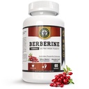 Berberine HCL 1200 mg Premium, Ultra High Puhtaus, Pure 60 kapselia - Berberiini täydentää, tukee immuunijärjestelmää, Berberine Plus Enhanced with Bitter Melon Fruit & Banaba Leaf Extract