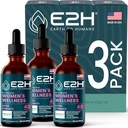E2H Kaikki luonnollinen naisten hyvinvointi, Hormonitasapaino ja PMS Relief musta Cohosh, Dong Quai ja Licorice juuri kuuma Flash Relief (3 pullot)