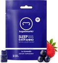 SugarBearPro unipurukumi 14 päivää, lisävahvuus melatoniini 6 mg, miesten ja naisten, vegaaninen B6-vitamiini, L-Theanine, 5 HTP, Valerian, unilääke aikuisille ja nuorille, Certified Kosher