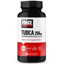 Force Factor TUDCA Liver Support Suolistolisä, Sappirakon tehokas suola ja maksan terveys, taurourodeoksikoolihappo, kliininen annos, vegaaninen ystävällinen, ei-GMO, 60 kasvikapselia