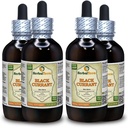 Mustaherukka (Ribes nigrum) Tincture, kuivattu lehdet nesteuute (Brand Name: HerbalTerra, Proudly Made in USA) 4x4 fl.oz (4x120 ml)
