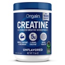Orgain Creatiini Monohydraatti Micronized Powder, 100 tarjoilut, makua, tukee lihasten kasvua, Post Treout Recovery ja aivojen terveys, Ei keinotekoisia lisäaineita, miesten ja naisten (Pakkaus toukokuussa vary)