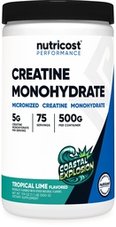 Nutricost Creatine Monohydraatti Powder (Castal Explosion, 500 Gram) - Micronized Creatine Supplement - Vegaani, GMO-vapaa, Gluteeniton