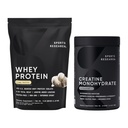 Sports Research® Creatine Monohydraatti (100 Servings) & Vanilla Whey Protein (63 Servings), Dynamic Duo Lean Muscle Building, Parempi suorituskyky, vahvuus ja harjoitus Recovery - Urheilu Nutritio
