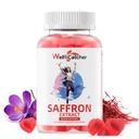 Saffron Gummies aikuisille Lapset - Organic Saffron Extract täydennysosa miesten sokeri ilmaiseksi mielialan tasapaino tuki Parempi uni aineenvaihdunta vitamiinit Non GMO Mansikka maku 30 päivää tarjonta