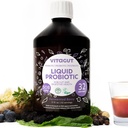 VITAGUT Liquid Probiootit, Prebiootit ja Postbiootit 3-in-1 Organic, Live Probiootit naisille ja miehille - Probiootit digestiiviselle terveydelle, 50 miljardia PMY, 19 Fermentoidut Yrtit, Vegan Probiootit Gut Health