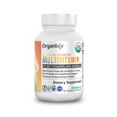 Organixx Vegaani monivitamiini naisille ja miehille, C-vitamiini, D3, B-vitamiinikompleksi, Probiootit, luomuhedelmät ja vihannekset, tukee ruoansulatusta, Gut Health, Immuunituki, 90 Gel kapselit