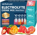 Venture Pal High Sodium Sugar Free Electrolytes Powder Packet - Hydraation Packets with Vitamiini, Natrium & Kalium