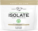 Muscle Feast Grass-Fed Whey Protein Isolate, All Natural Hormone Free Pasture Raised, Whey Isolate Protein Powder for Miehet ja naiset, Puhdas, Gluteeniton, Herkullinen Isolate Protein - Cappuccino, 2lb