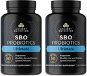 Ancient Nutrition Probiootit, SBO Probiootit Ultimate 50 miljardia PMY:tä*/Serving, Ruoansulatus- ja immuunituki, Gluteeniton, Muinaiset Superfoods Blend, kutistunut 60 kapselia (2 pakkaus)