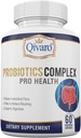Probiootti Complex Pro Health - Ruoansulatuselimistön tasapaino ja immuunituki - Natural and Organic Supplement - Daily Probiotic Support - Vegan ja non-GMO - Made in USA 60 Kapseli