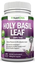 Holy Basil Leaf Capsules - 500mg - 2,5% Ursolic Acid - 120 Vegaanikapselit - Real Tulsi Extract Supplement - Positive Mindset - Adaptogenic & Ayurvedic Herb