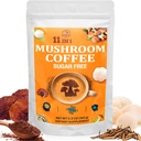 Sieni kahvi - Sieni kahvia orgaaninen 11 Superruokaa sieniä, sisältää leijonan mane, Reishi, Chaga, Cordyceps ja Adaptogens, Sienen täydentää energiaa, Focus, Muisti ja Immuniteetti - 5.3oz