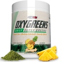 EHP Labs OxyGreens Super Greens Powder - Spirulina & Chlorella Superfood, Green Juice Powder & Greens Lisäravinteet prebioottikuitua, antioksidantteja ja immuniteetin tuki, 30 tarjoilua (Pineapple)