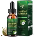 (2 pakkaus) 7 in 1 Organic Soursop uute kanssa meri sammal, Soursop öljy katkerat nestemäiset drops täydentää solujen tukea & regenerointi, kasviperäistä Graviola Leaf tincture, Immuuni Boost, Vegan, 1 Fl Oz