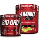 iSatori Bio-GRO Proteiini synteesi vahvistin - makuamaton (60 Servings) & iSatori Amino-GRO BCAA Powder - Frosted Limonade (30 tarjoilua)