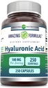 Hämmästyttävä Formula Hyaluronic Acid 100mg 250 kapselit Supplement ...